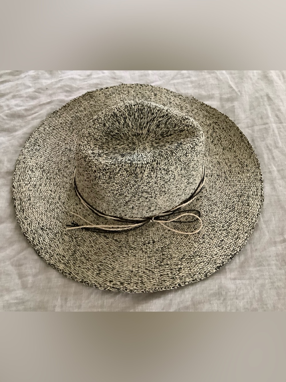 Wide Brim Straw Sun Hat Cream/Black straw Boho Beach Resort Coastal Womens
